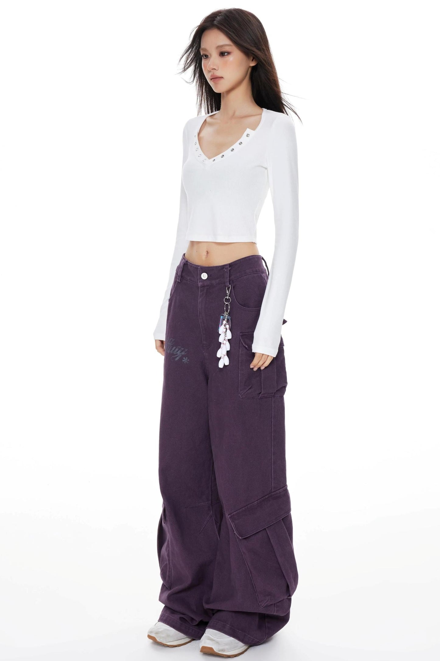 Purple Cargo Pants