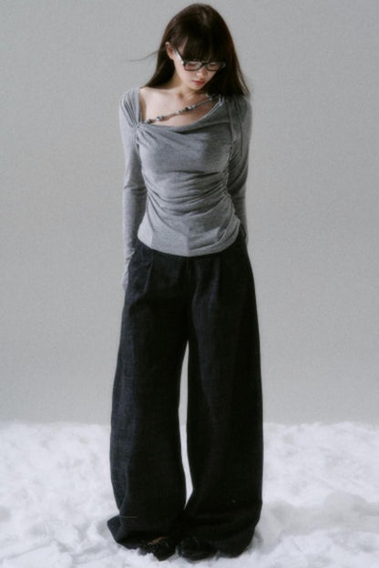 Lyocell Wool Beaded T-Shirt