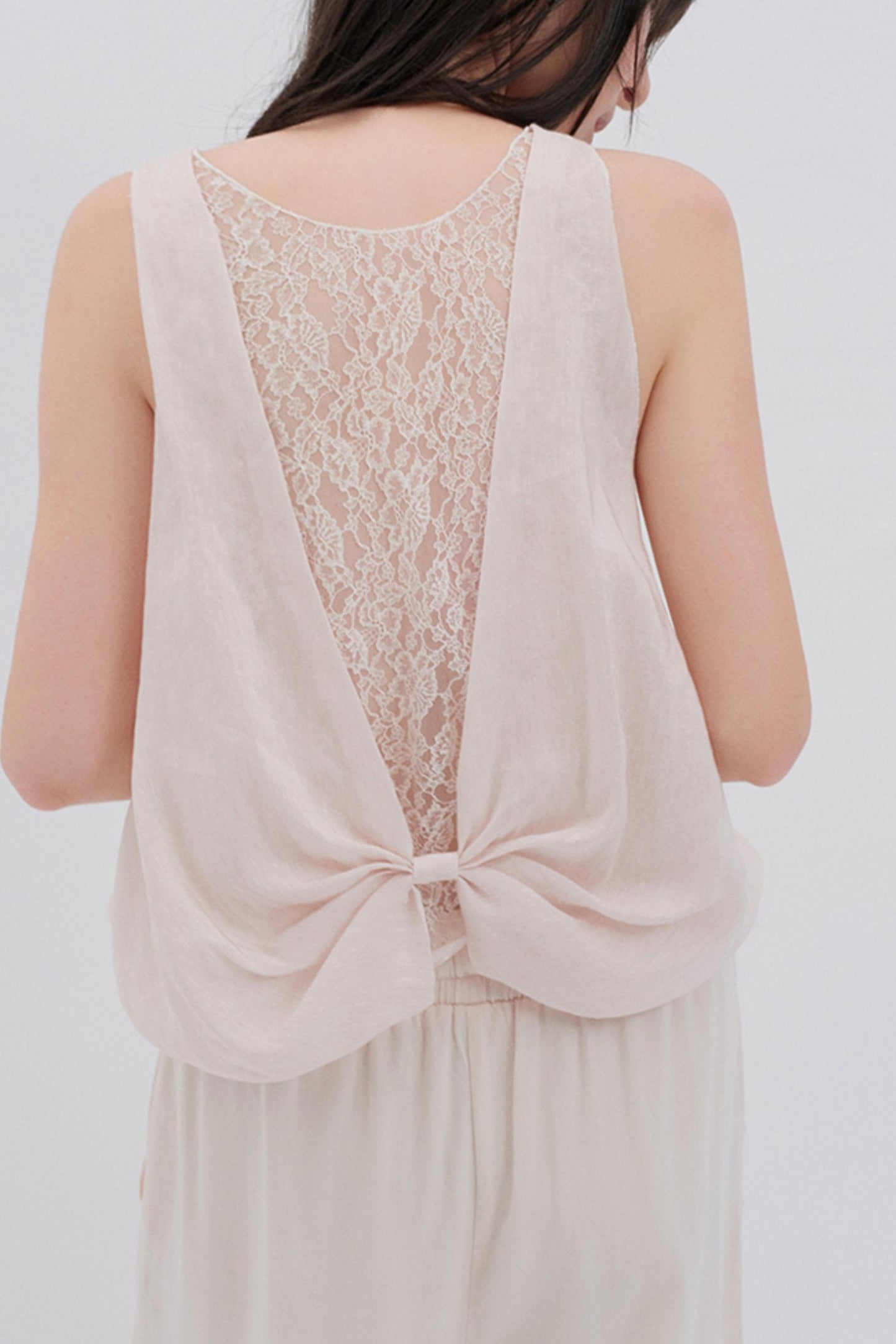 Butterfly Linen Blend Vest Style Top