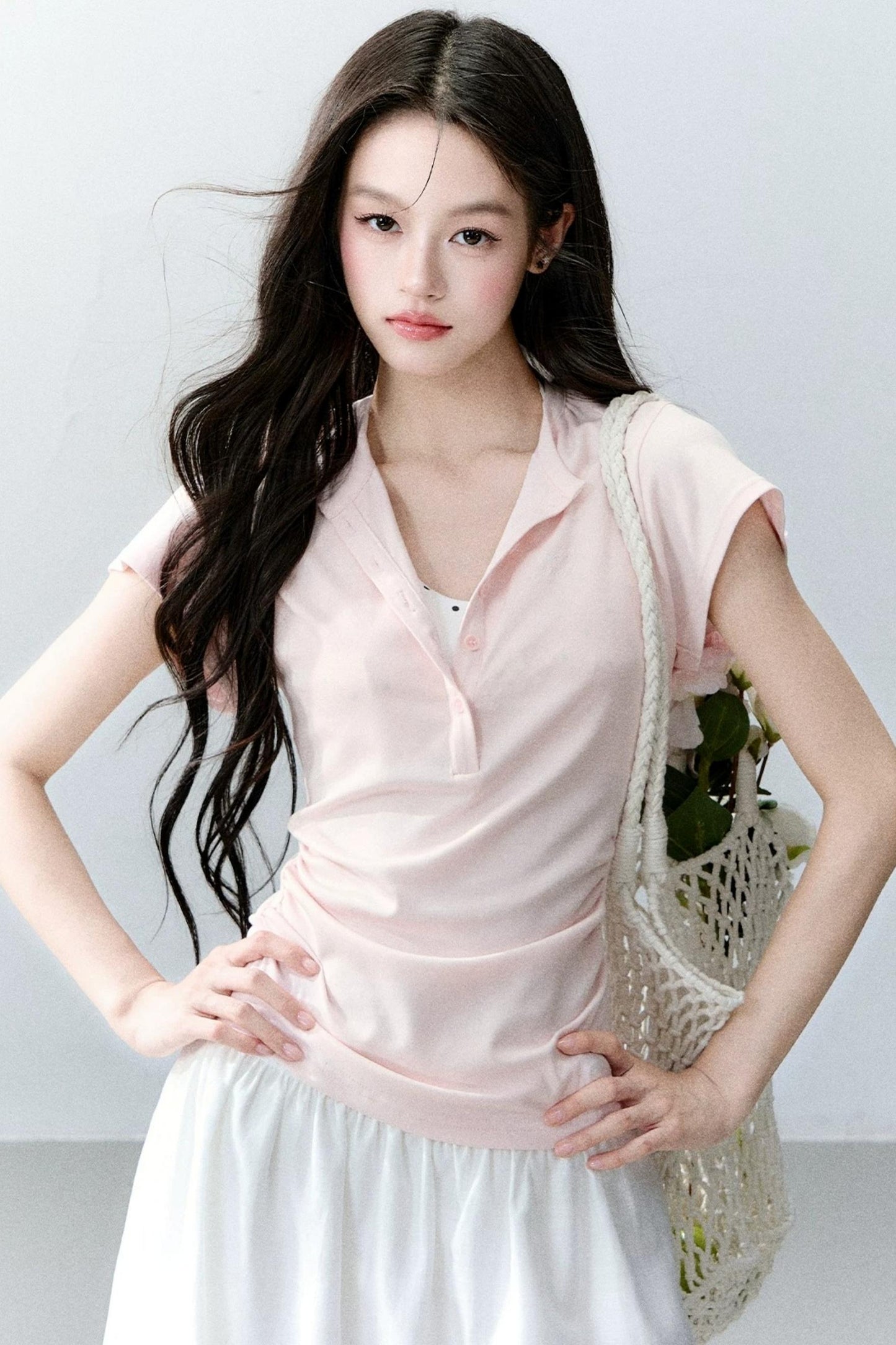 Henry Collar Slim-Fit T-Shirt Set-Up