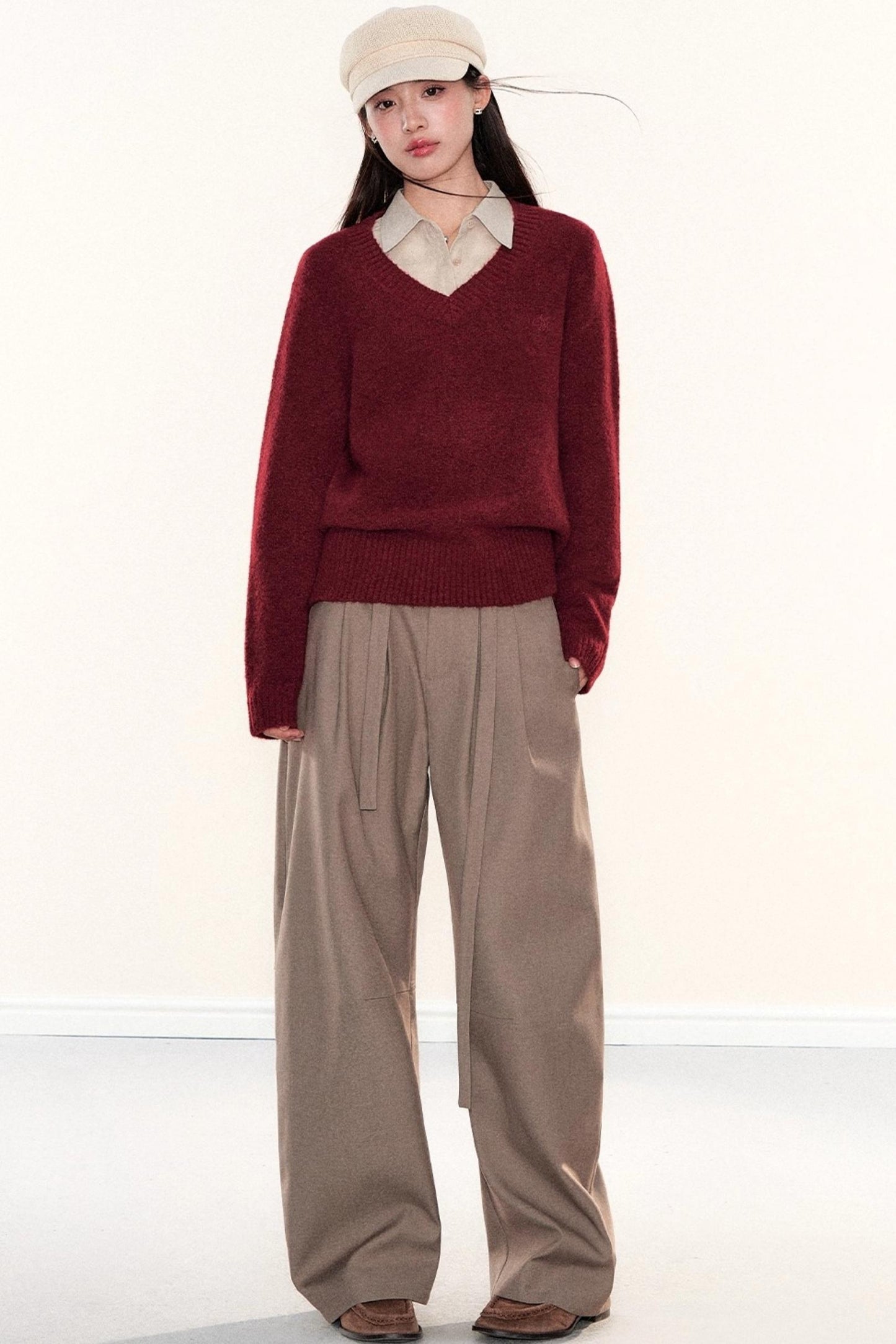 Soft Knit V-Neck Sweater