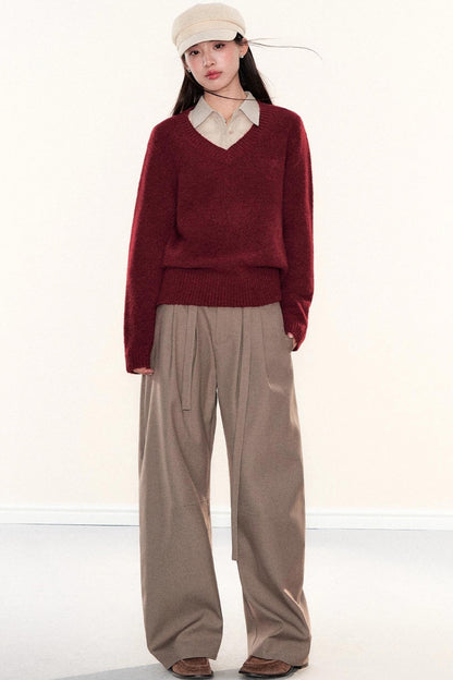 Soft Knit V-Neck Sweater