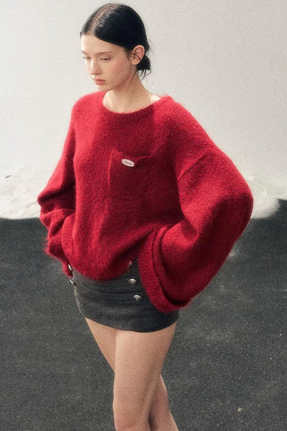 Woolen A-Line Skirt Pants