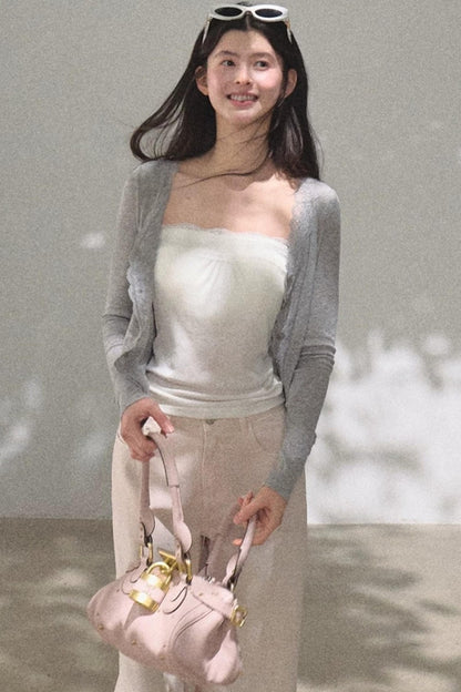 Linen Lace Off-Shoulder Top