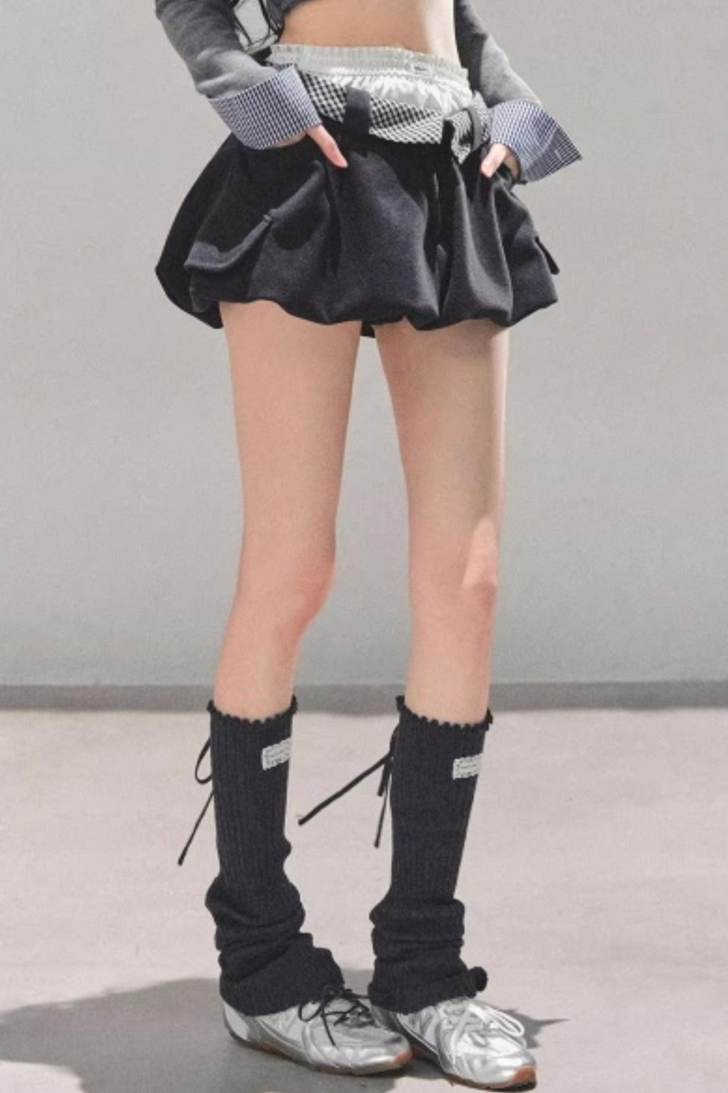 Plaid Floral A-Line Skirt