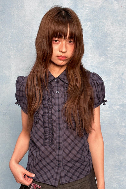 Plaid Lace Summer Shirt