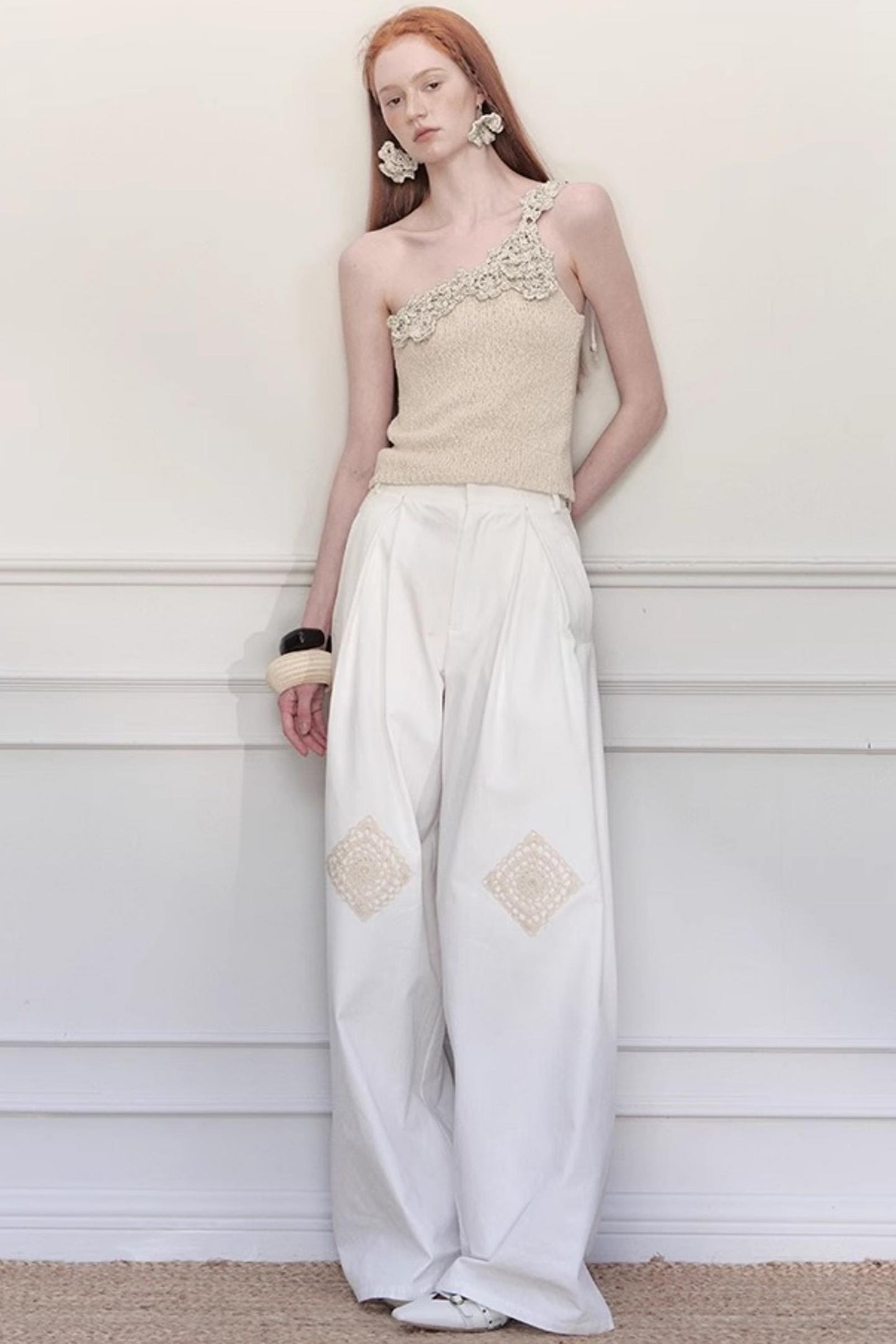 Grandmothers Crochet Wide-Leg Pants