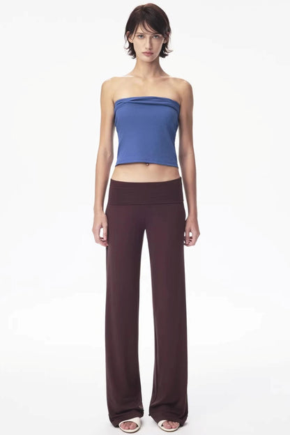 Summer Blue Two-Tone Tube Top