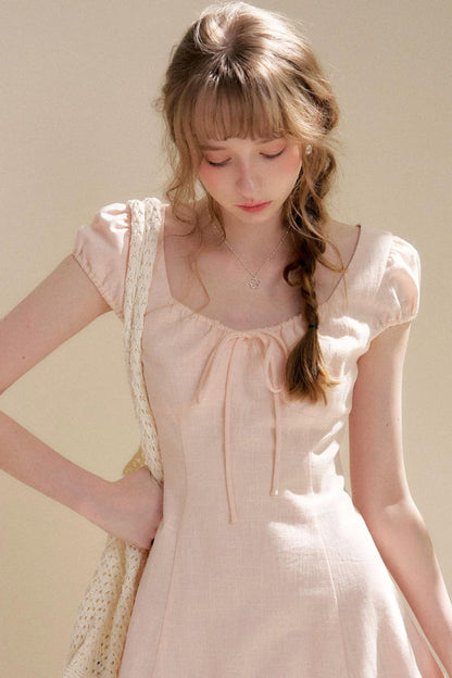 Custom-Dyed Lace A-Line Dress