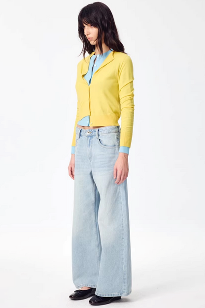 Retro Wool Colorful Cardigan Sweater