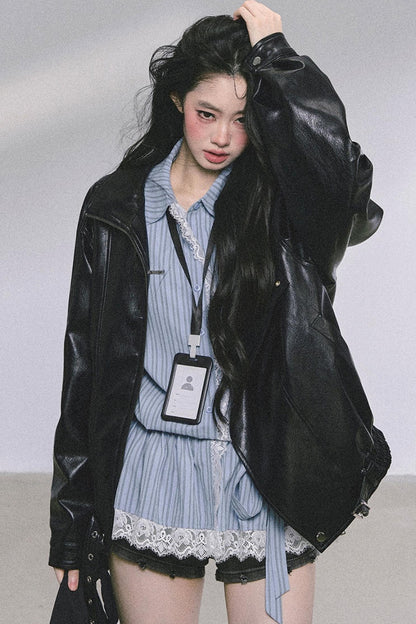 French Lace Stripe Shirt Set-Up