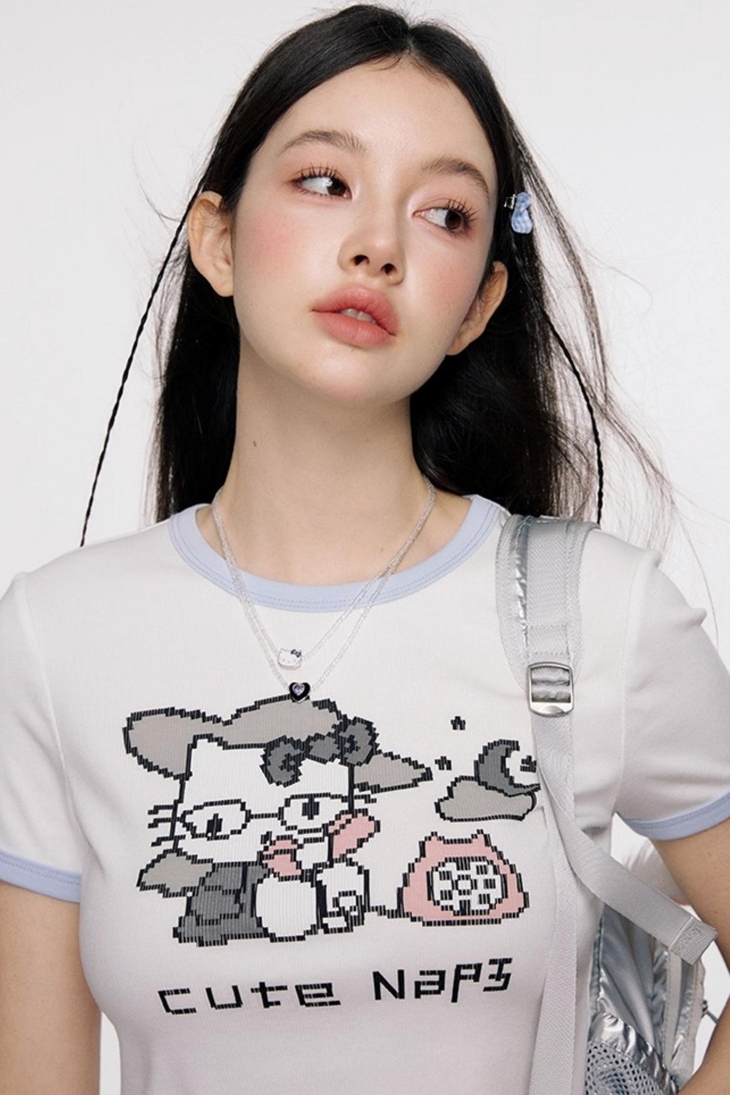 Original Cartoon Print Crop Top