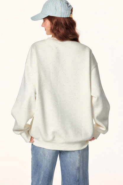 Letter Embroidered Winter Sweater