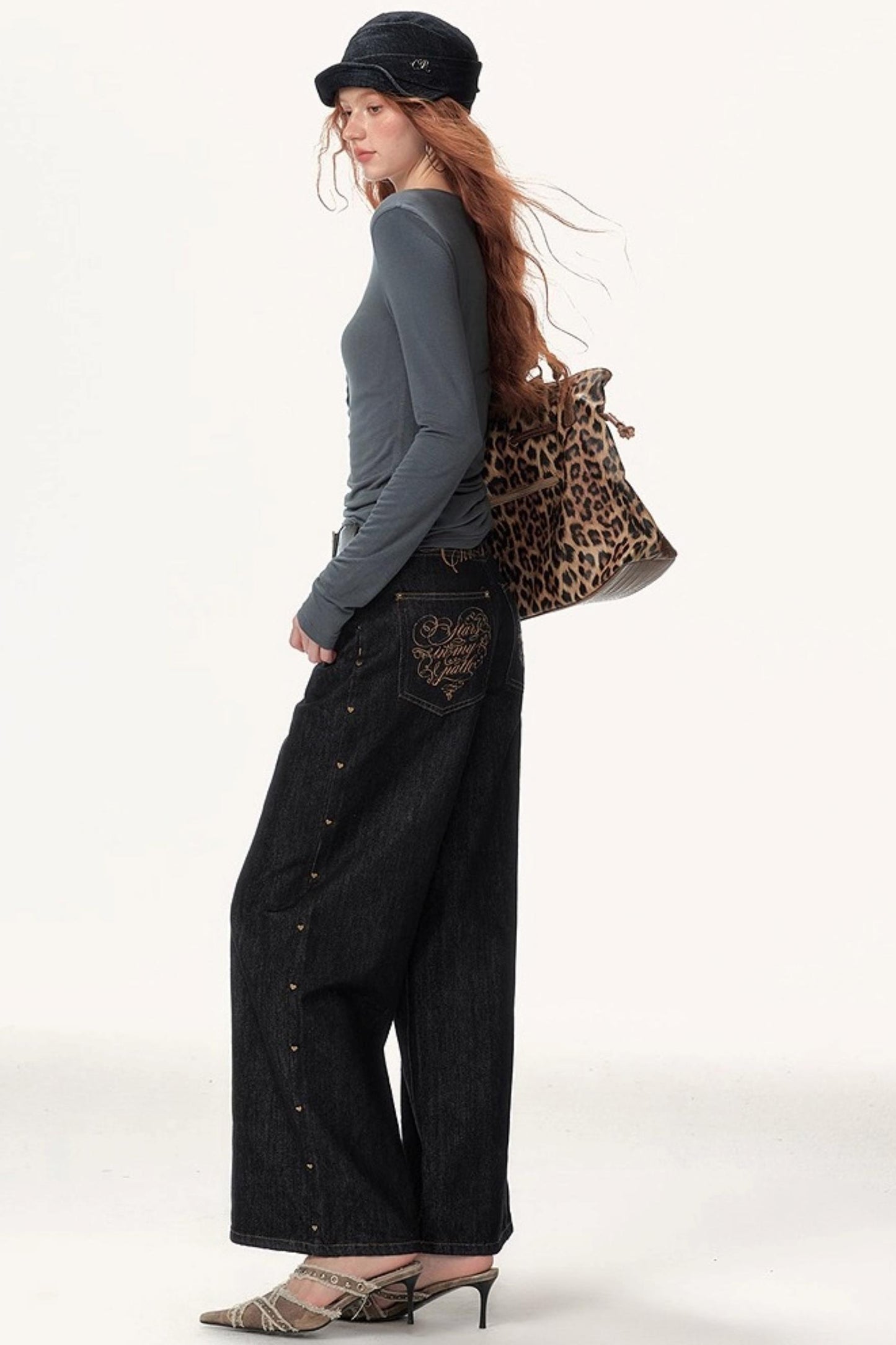 Solid Winter Wide-leg Pants