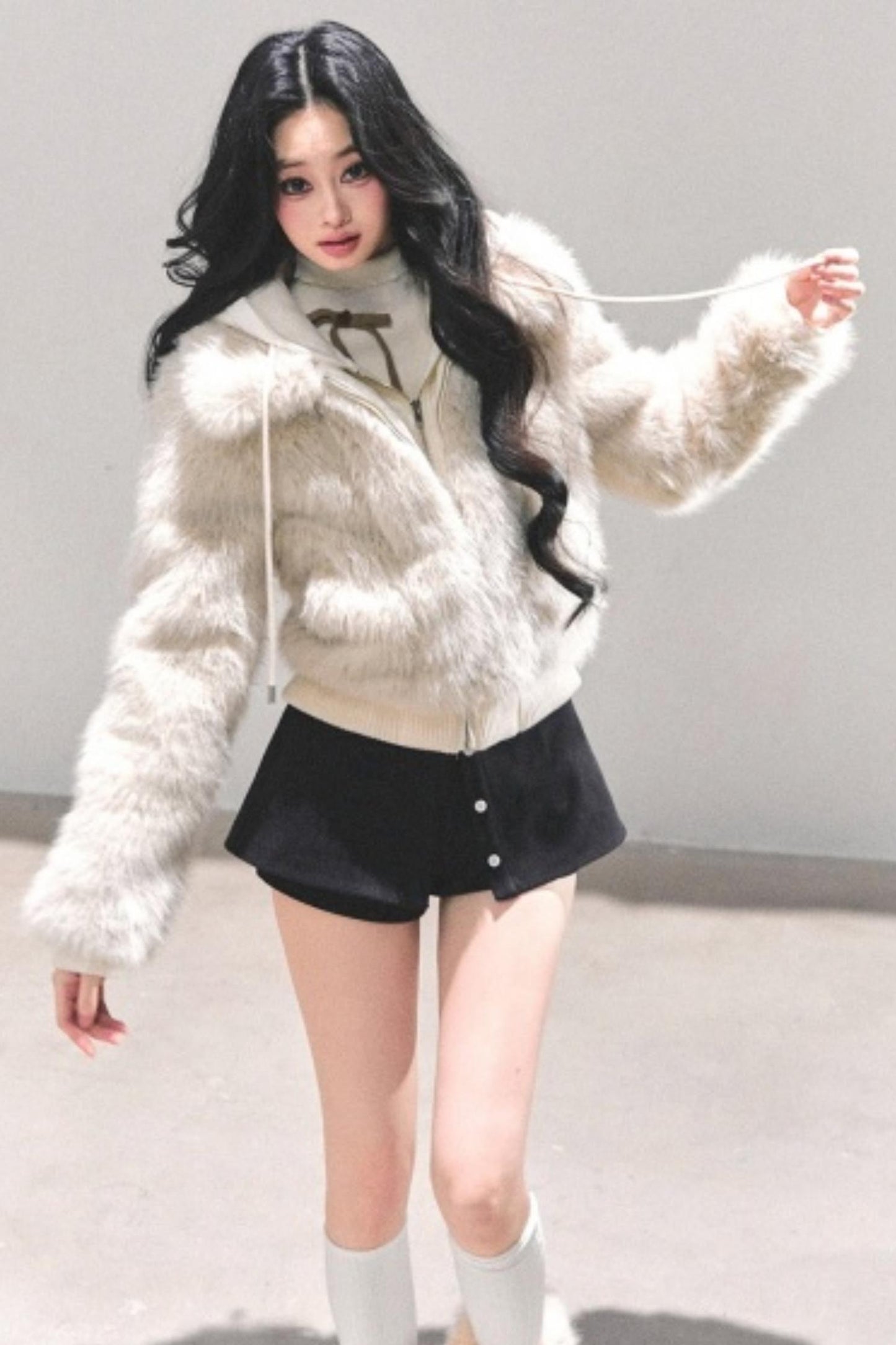 Hooded Fur Winter Coat
