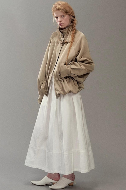 Genesis Woven Stand-Up Collar Trench Coat