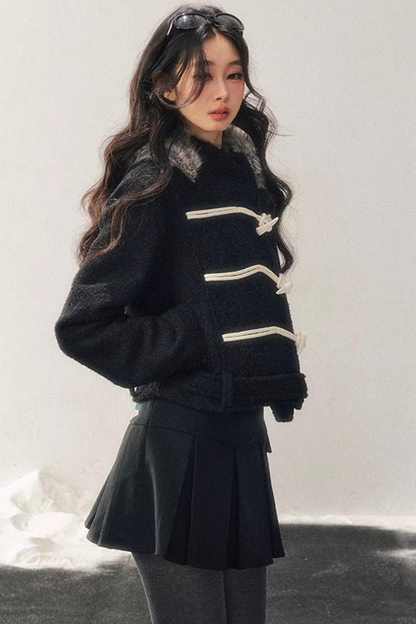 French Woolen Hooded Coat