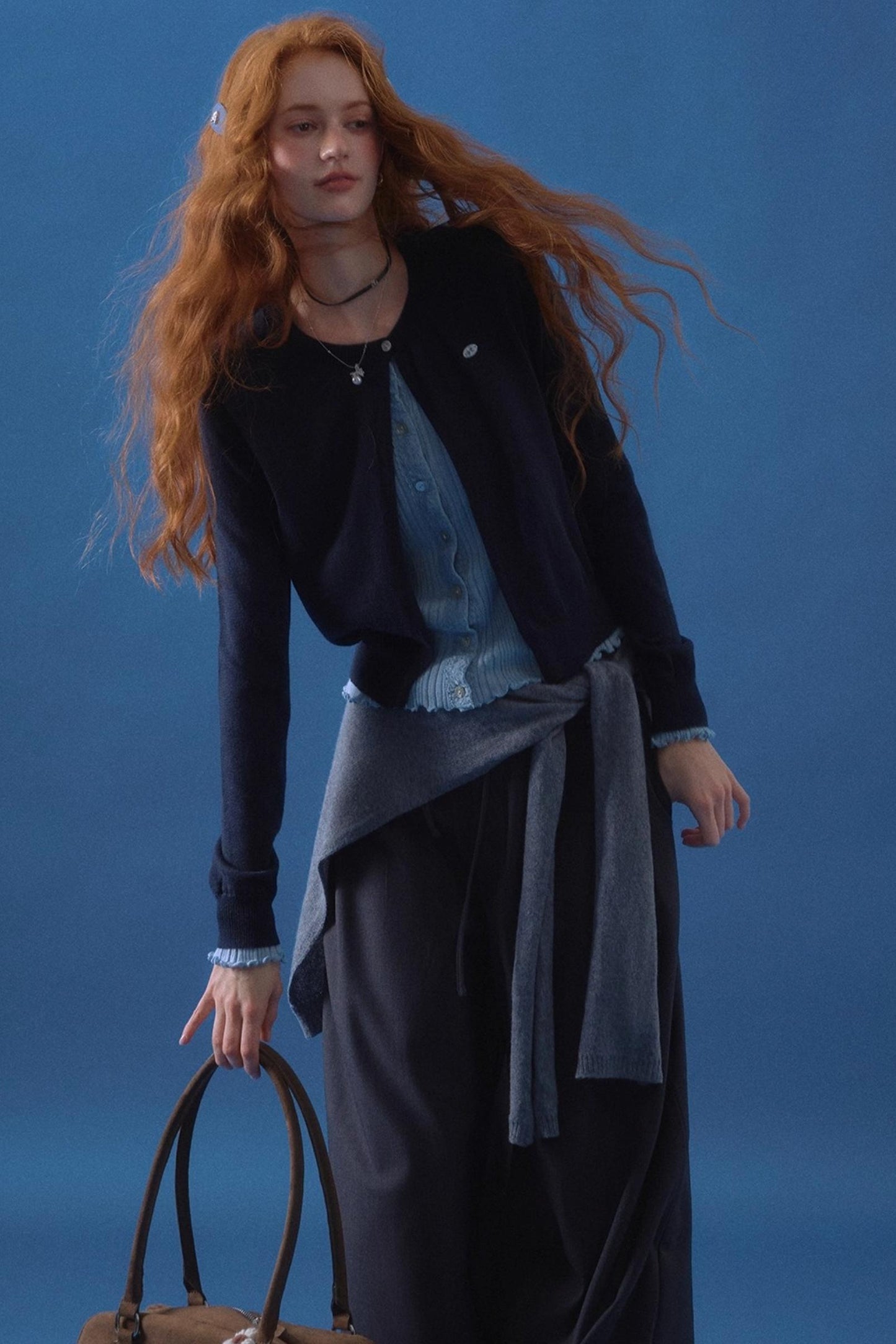 Knit Fake Collar Scarf