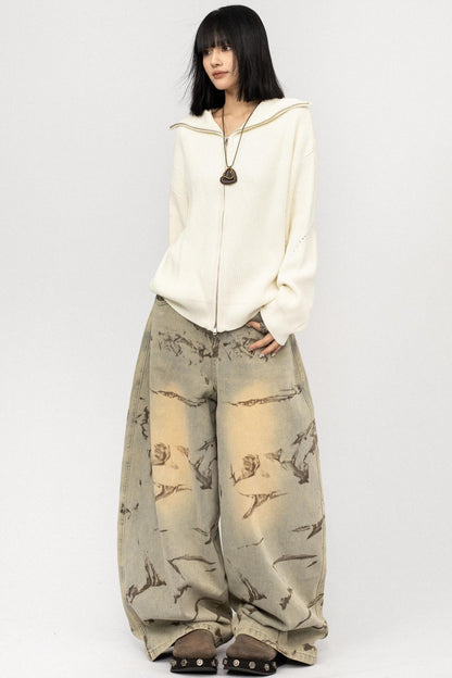 Vintage Zipper Sweater Coat