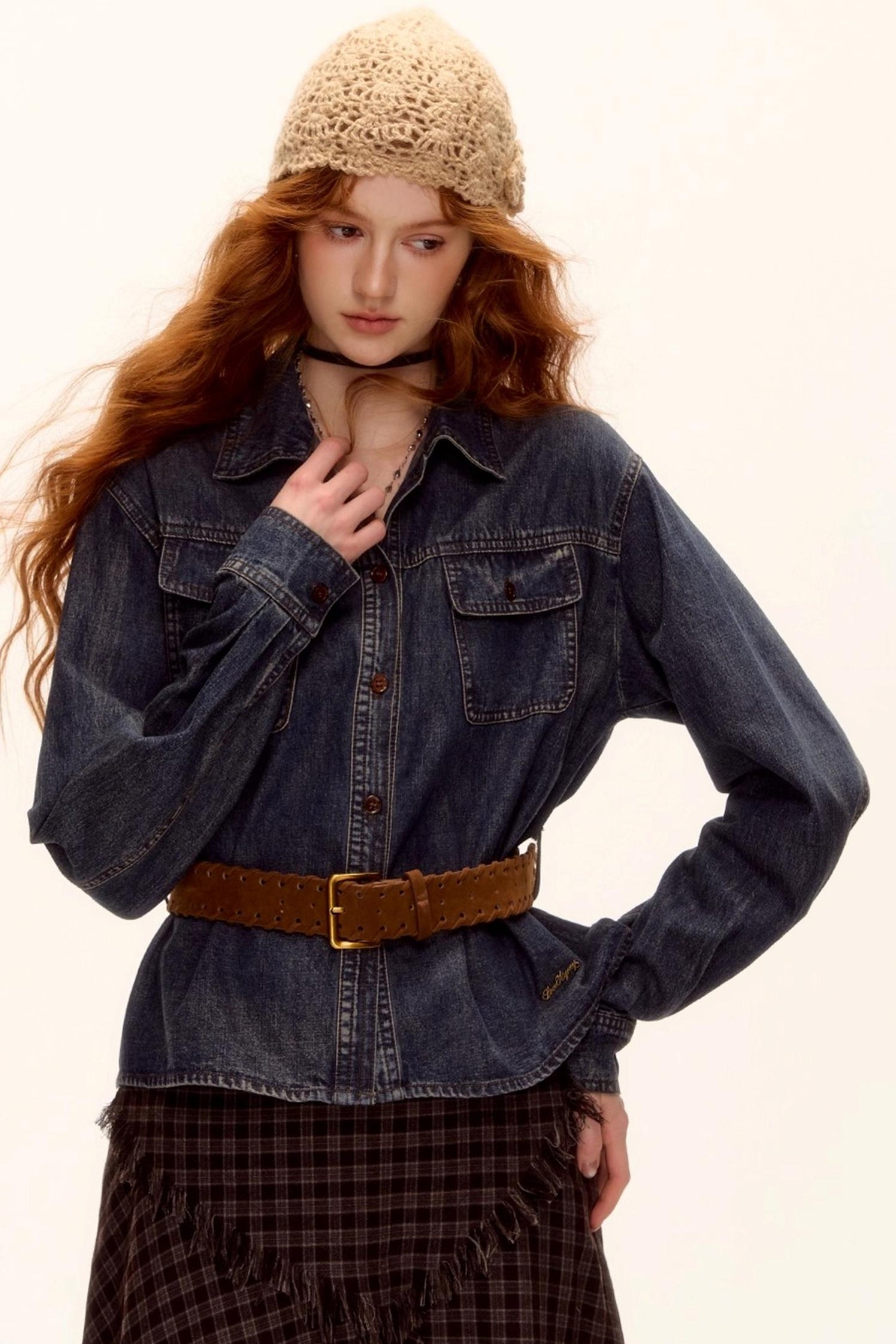 Vintage Washed Denim Top