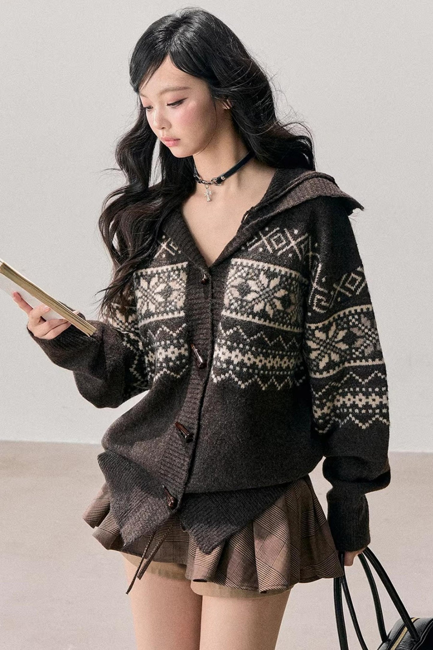 Fair Isle Duffle Cardigan