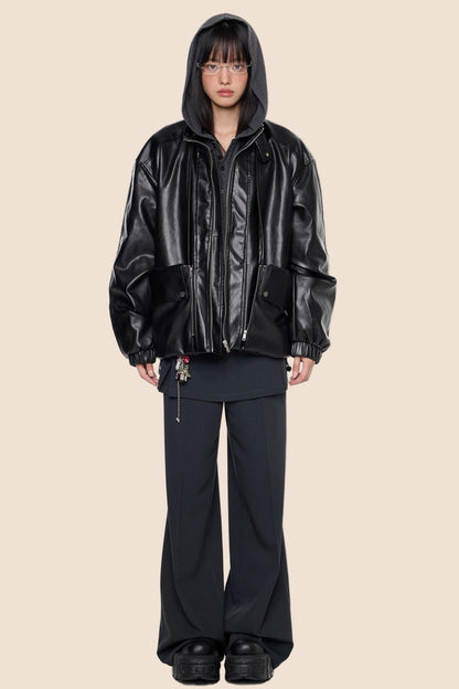 Autumn Vintage PU Leather Jacket