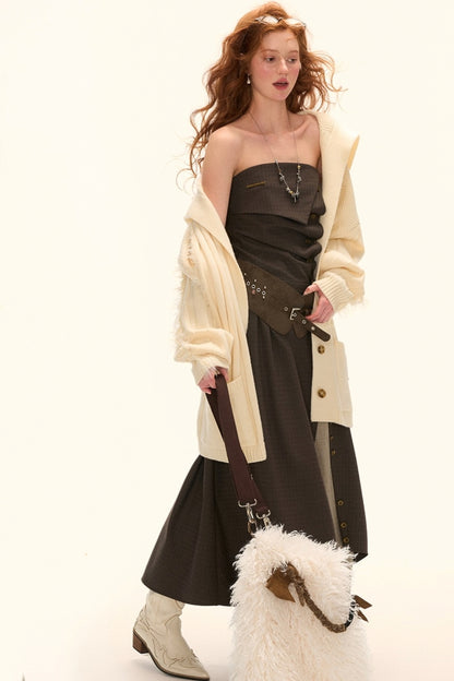 Retro Layered Slimming Dress