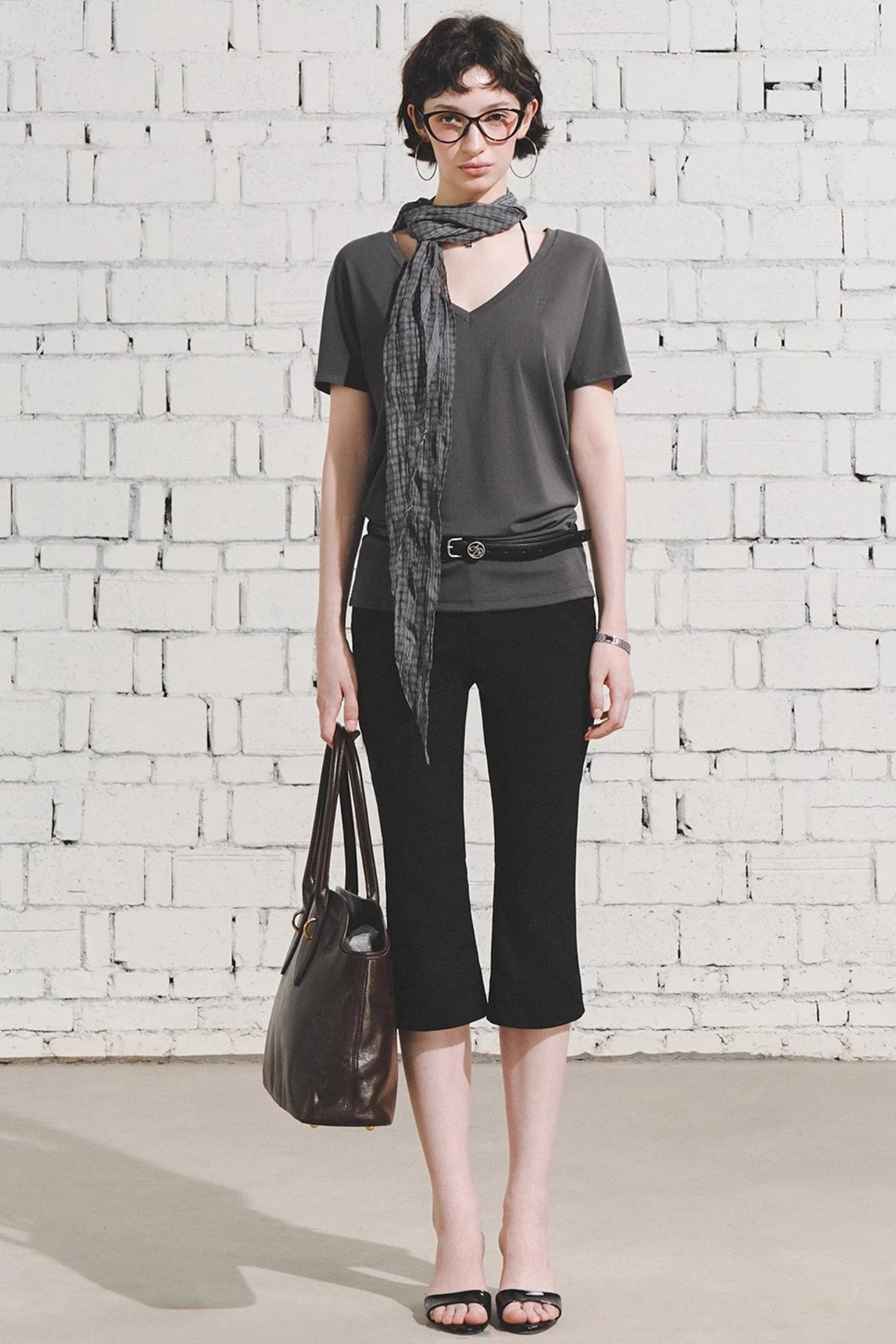 Effortless V-Neck Bat Sleeve Top