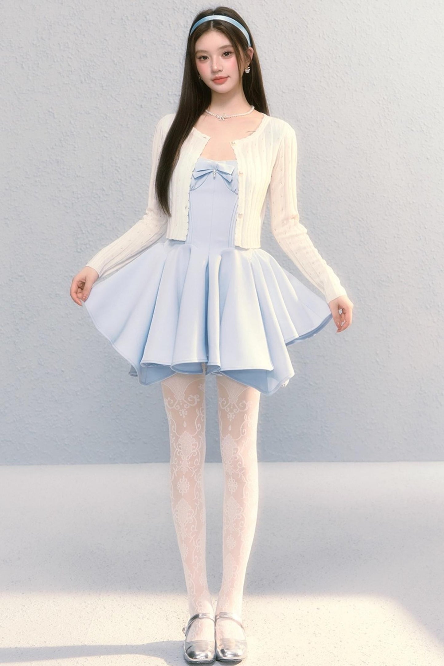 Blue Tencel Summer Cardigan