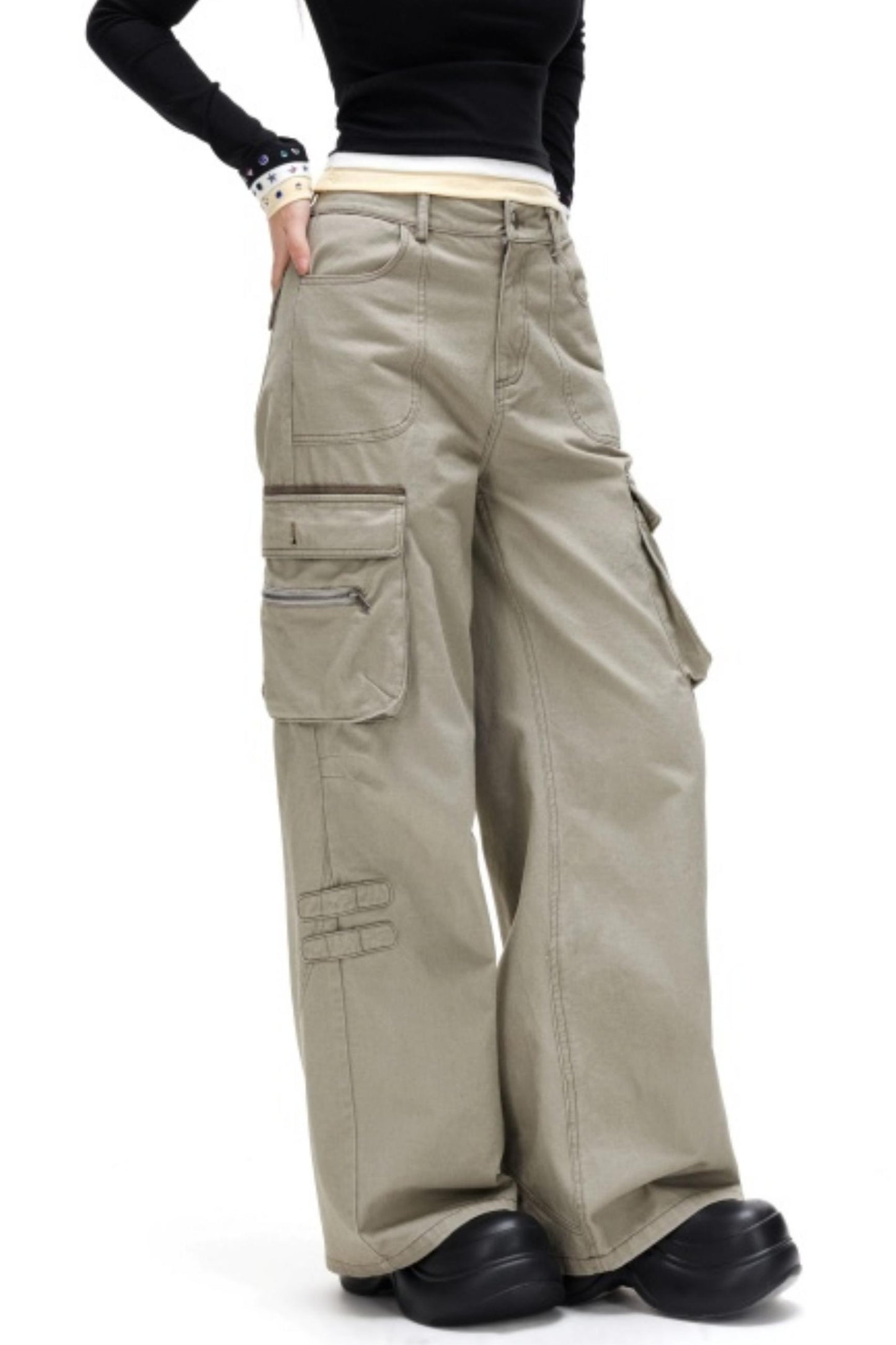 Retro Deconstructed Workwear Pants