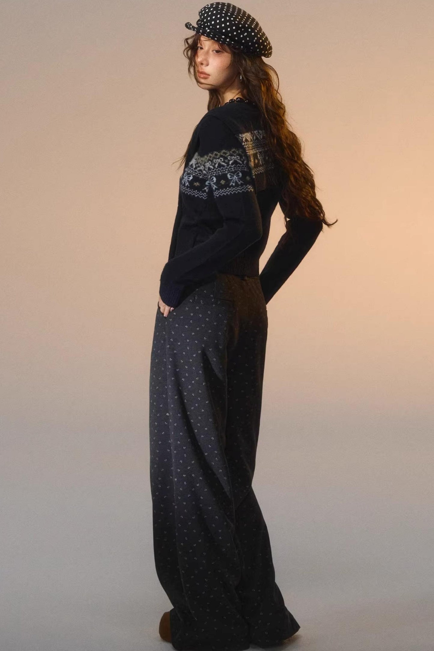 Fair Isle Bowknot Sweater