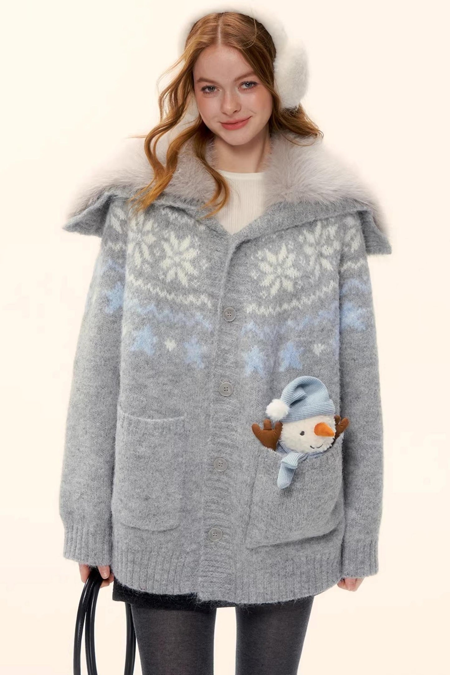 Wool Blend Fair Isle Jacket