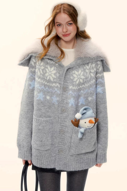 Wool Blend Fair Isle Jacket