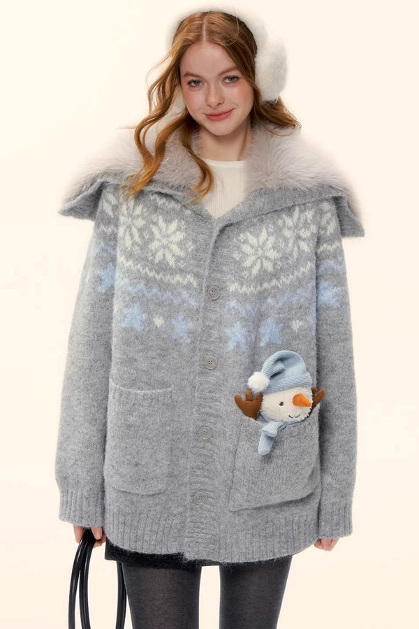 Wool Blend Fair Isle Jacket