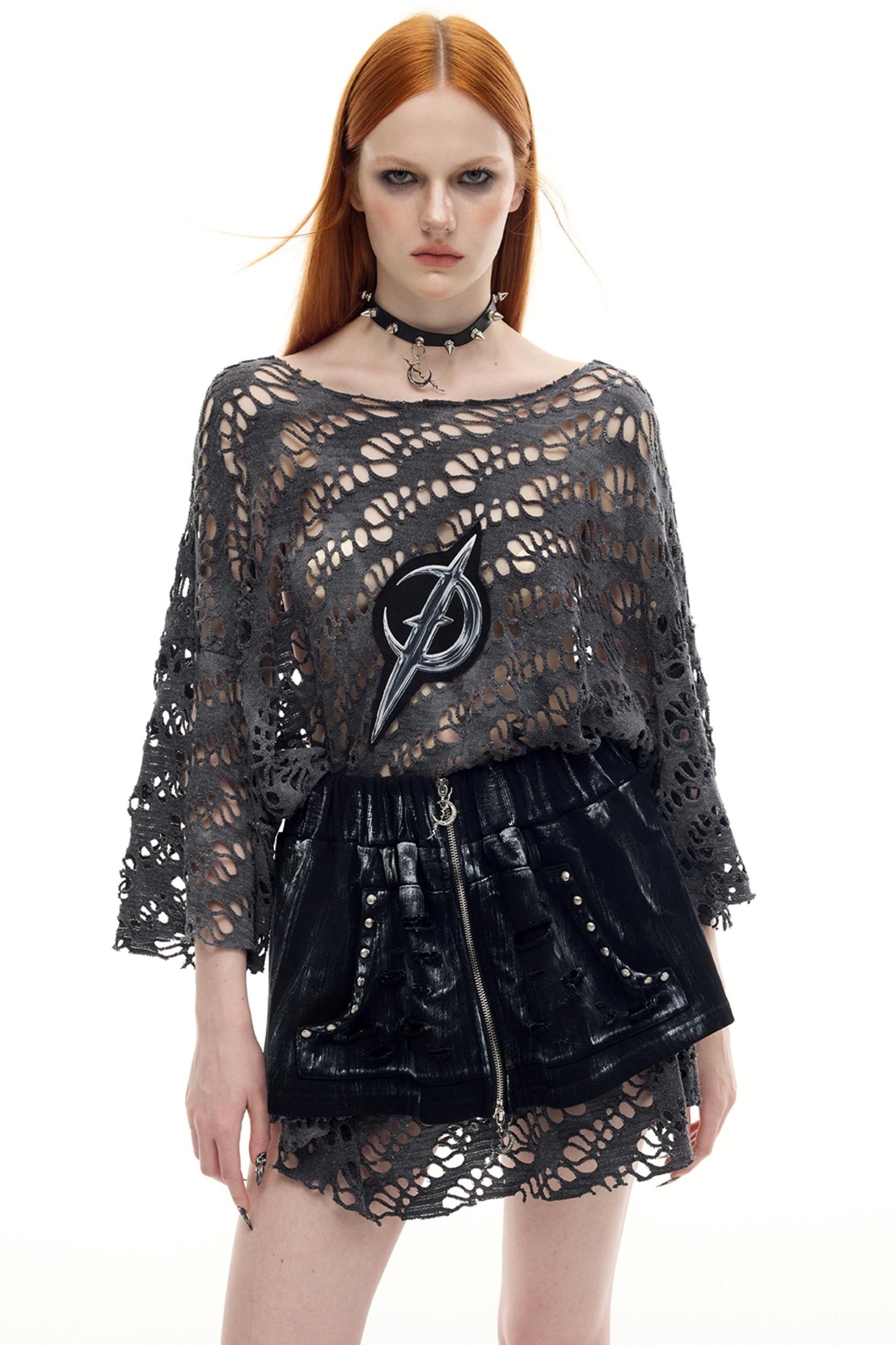 Hand Painted Punk Short Skirt