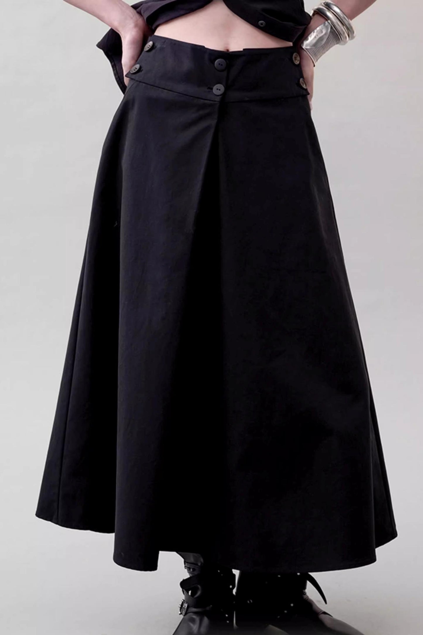 Chic Overlapping Waist Deconstructed Skirt
