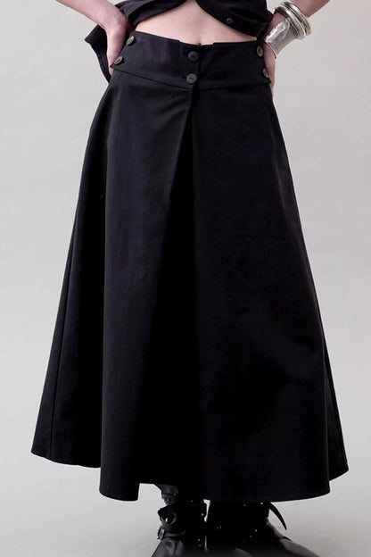 Chic Overlapping Waist Deconstructed Skirt