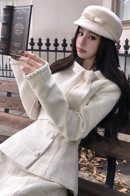 Elegant Narcissus Ribbon Suit Set-Up