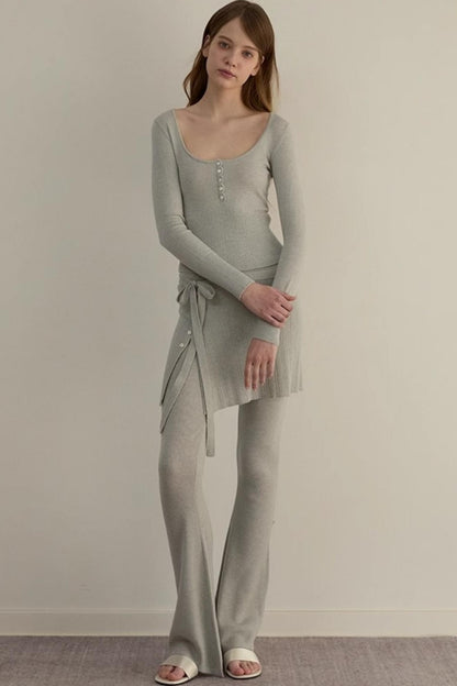 Dreamy Slim Trio Sweater Pants Set-Up