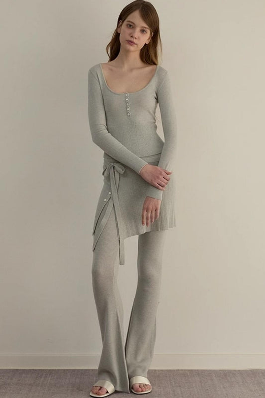 Dreamy Slim Trio Sweater Pants Set-Up