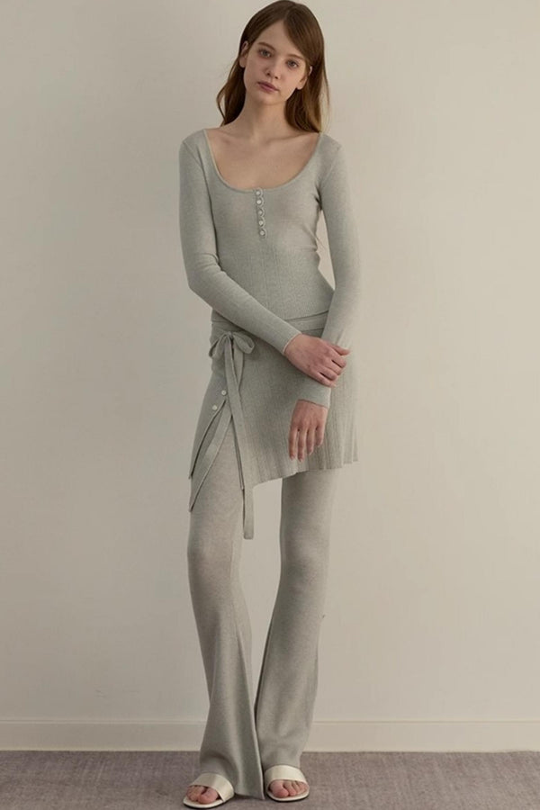 Dreamy Slim Trio Sweater Pants Set-Up