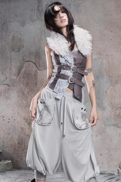 Retro Punk Fur Collar Scarf