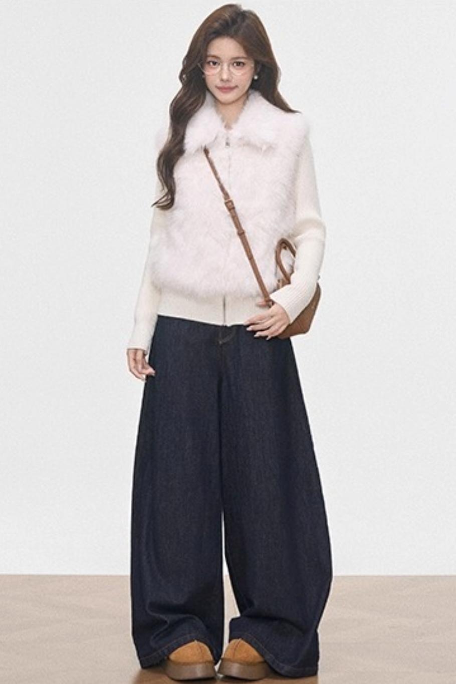 Warm Knitted Cotton Padded Jacket Set-Up