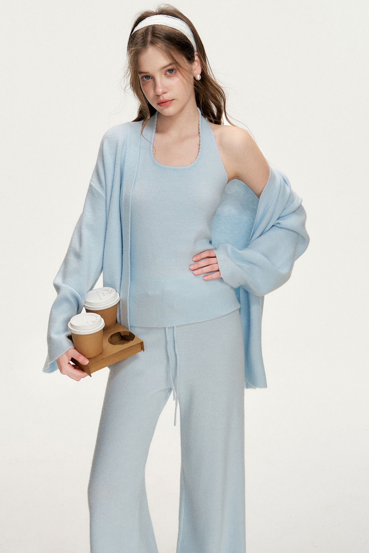 Strick-Neckholder-Cardigan-Weste-Setup