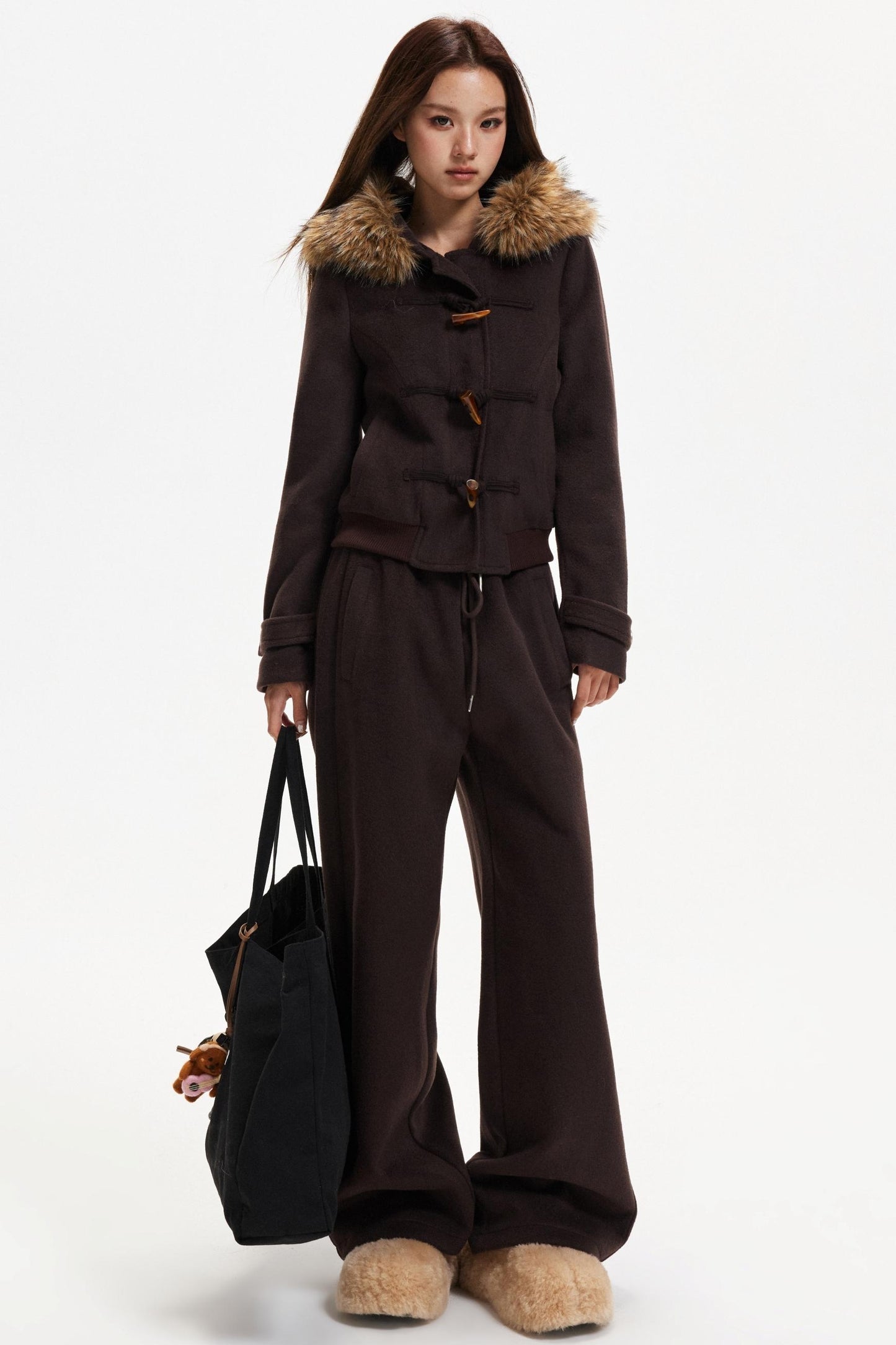 Retro Woolen Jacket & Pants Set-Up