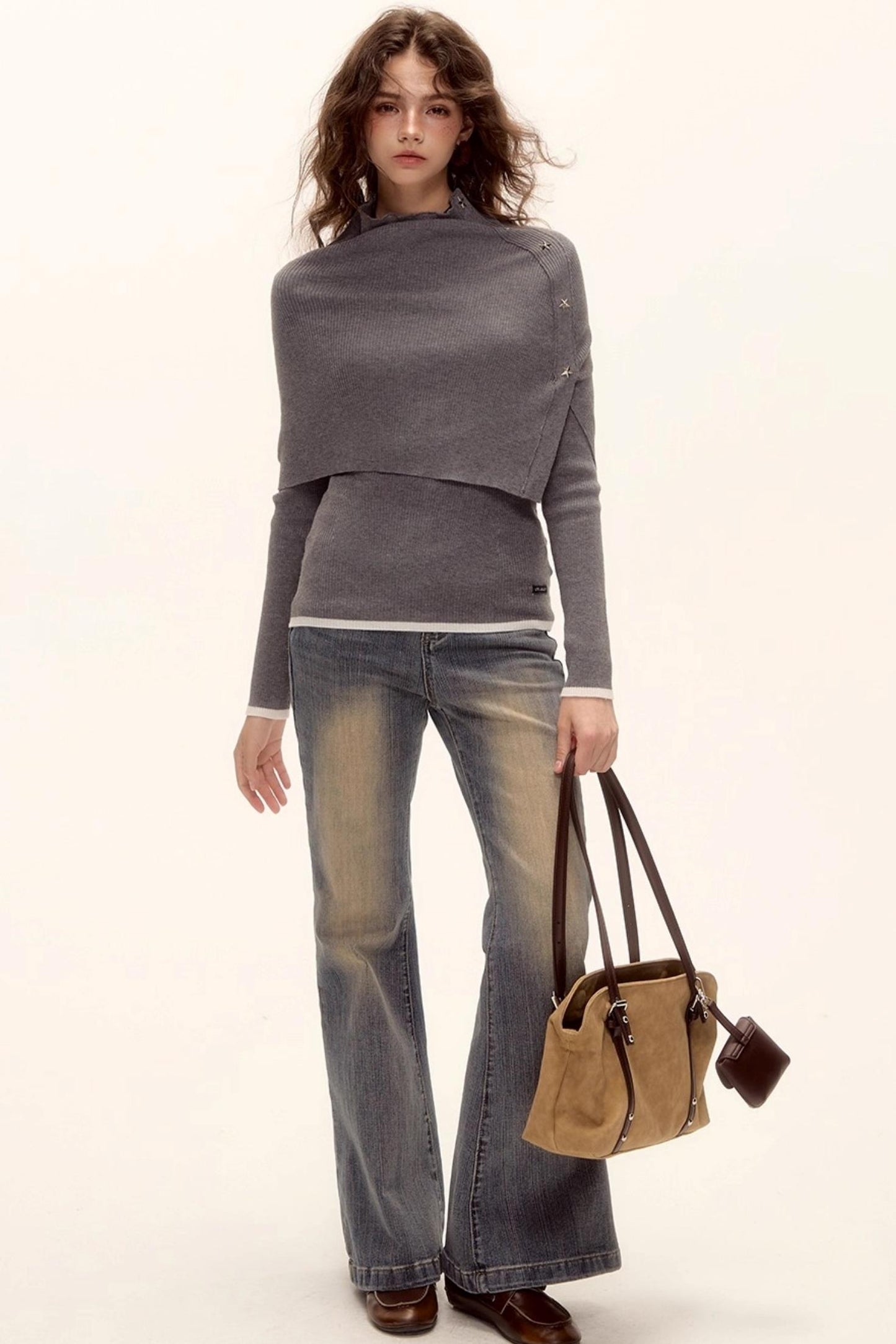 Wool Color-Block Top Set