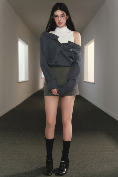 Off-Shoulder Slimming Blouse Set-Up