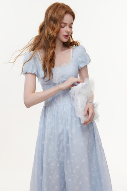 Vintage Floral Square Dress