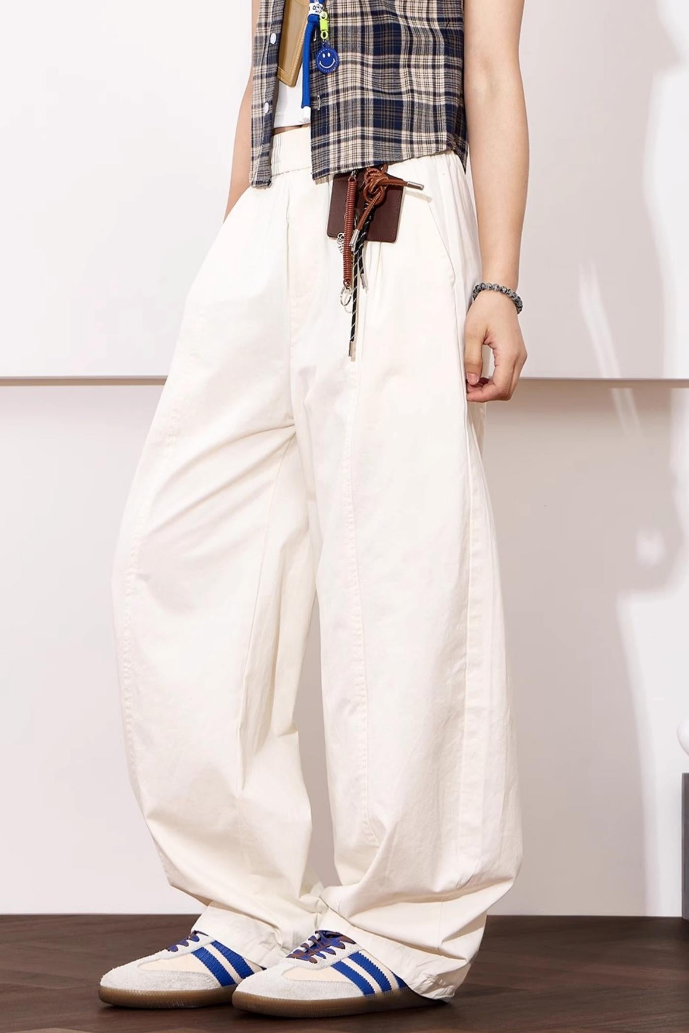 Relaxed Wide-Leg Cotton Pants