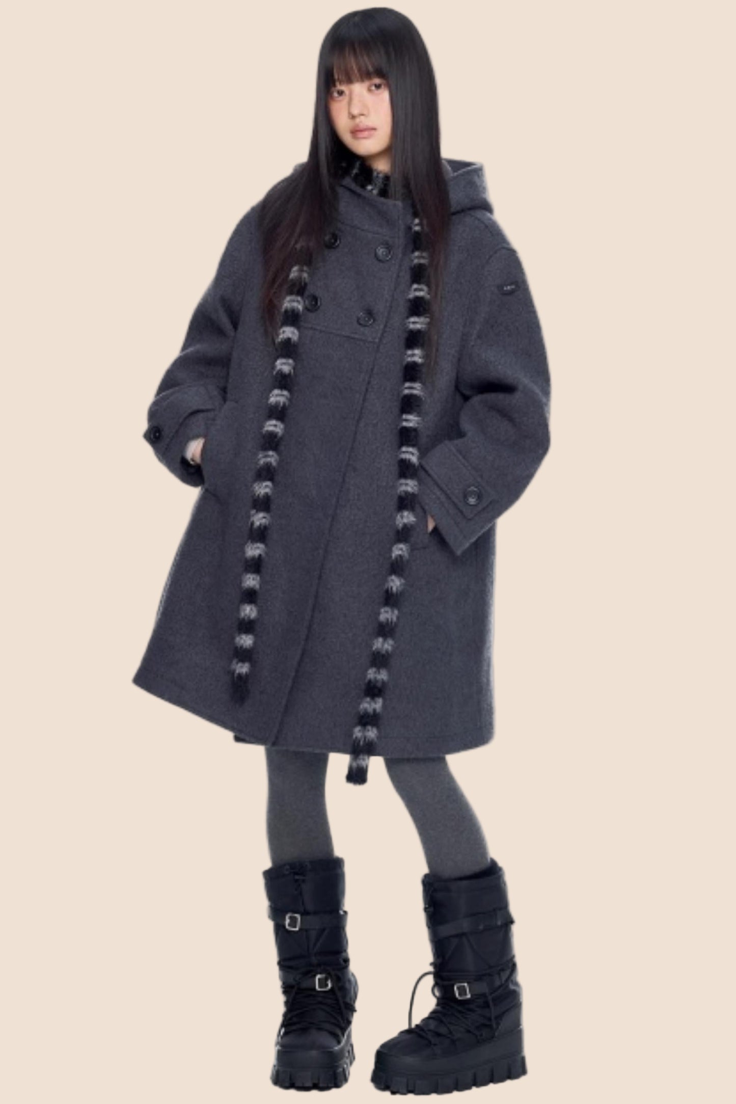 Retro Hooded Woolen Coat